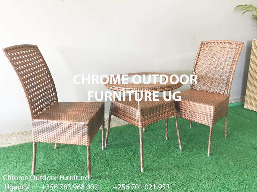 Outdoor 2 Chairs & Coffee Table Uganda, Garden and Outdoor Furniture for Sale Kampala Uganda, Balcony Patio Furniture, Resin Wicker, All Weather Wicker Uganda, Chrome Outdoor Furniture Uganda